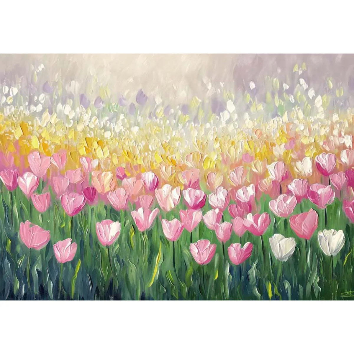 Allenjoy Tulip Field Pastel Backdrop