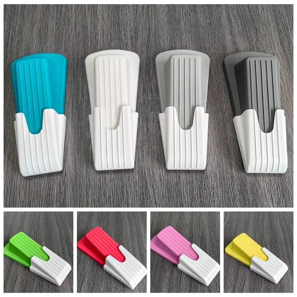 1pc Silicone Door Stop Stoppers Block Wedge Safety Doorstops Door Stopper Home Office Door Rear Retainer Anti-collision Stop