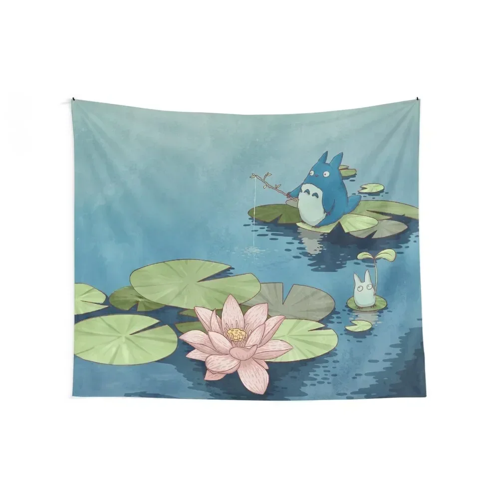 Fishing in the pond Tapestry Decoration Room Room Decoration Aesthetic Christmas Decoration Tapestry