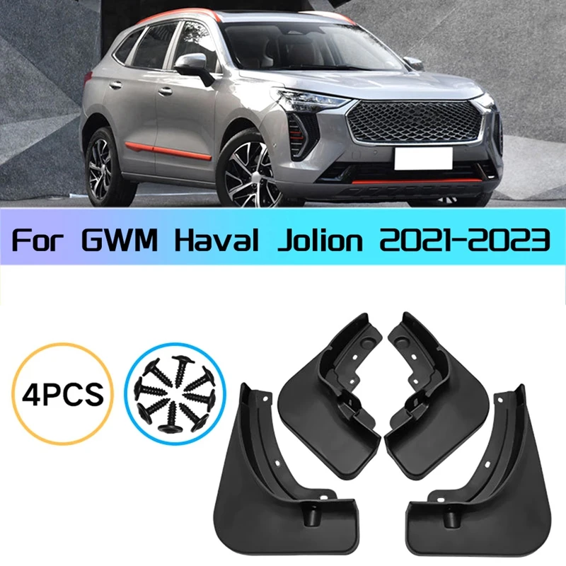 Car Flares Splash Guard Cover Mudguards Fender Cover Exterior Mud Flaps For GWM Haval Jolion 2021-2023 Replacement Accessories