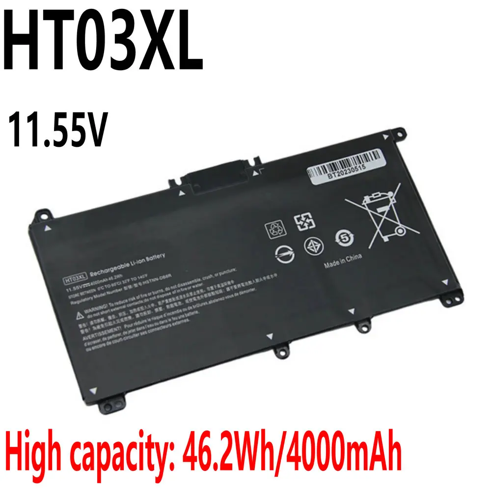 

11.55V 46.2Wh HT03XL HSTNN-LB8L Battery for HP Pavilion 14 15 14-CE 14-CF 15-CS 15-DA HSTNN-DB8R TPN-Q207 Q208 14-ce0027TX