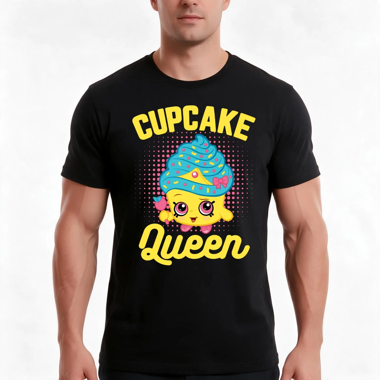 Cupcake Queen T-Shirt Summer Casual Cotton Tee Oversized Streetwear Tops Vintage Graphic Print Loose Fit Short Sleeve