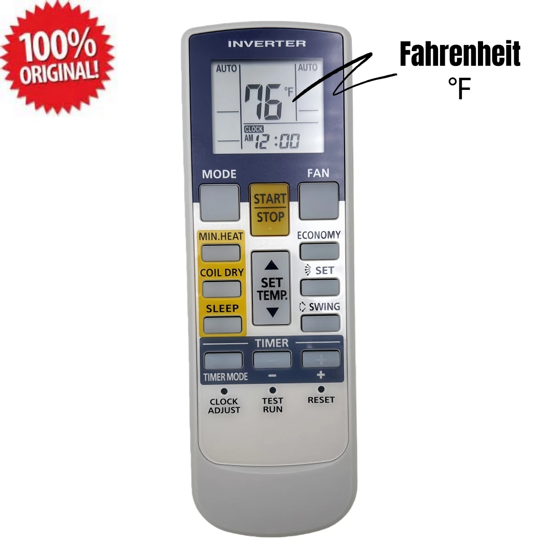 

Genuine AC Remote Control AR-RAE1U (℉) 9317475044 For FUJITSU GENERAL Air Conditioner ASU9RL, ASU12RL, ASU9RLF . REMOCON ASSY