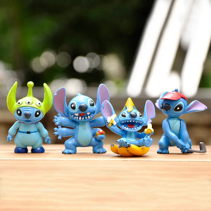 2-3cm Anime Stitch Model Cartoon PVC Mini Stitch Action Figure Toy Micro Landscape Doll Decoration Toy Birthday Gift for Kids