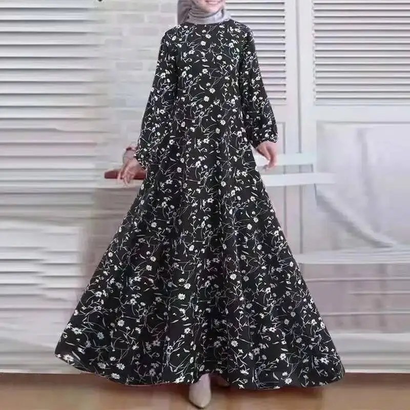 

Plus Size Women's New Robe Dress Long Sleeved Loose Long Skirt Factory Batch Robe Abaya Ramadan Dubai Luxury Islam Elegant