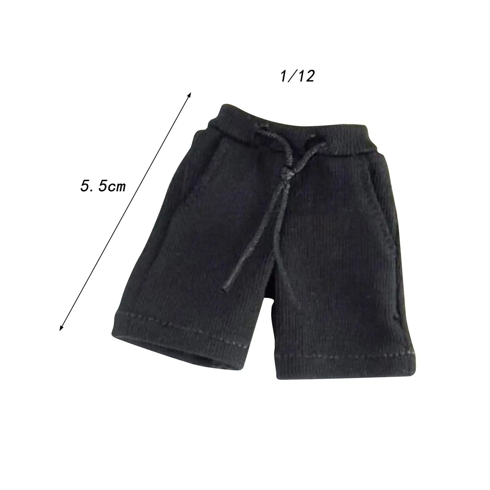 Shorts miniatures pour hommes, échelle 1:12, accessoires, tenue, figure masculine, pantalon, costume pour 6 en effet