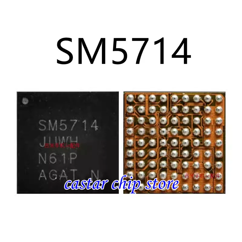 5ชิ้น-50ชิ้นวงจรชาร์จ SM5714สำหรับ Samsung A8S G8870 A125 Galaxy A12 A22 Power IC Chip SM 5714