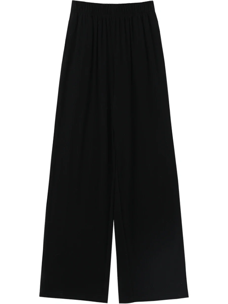 CHIC VEN-Pantalon à Taille artificiel astique pour Femme, Doux, Vadrouille de Sol, Droit, Décontracté, Vêtements de dehors FjGirl, Automne, Printemps, 2023