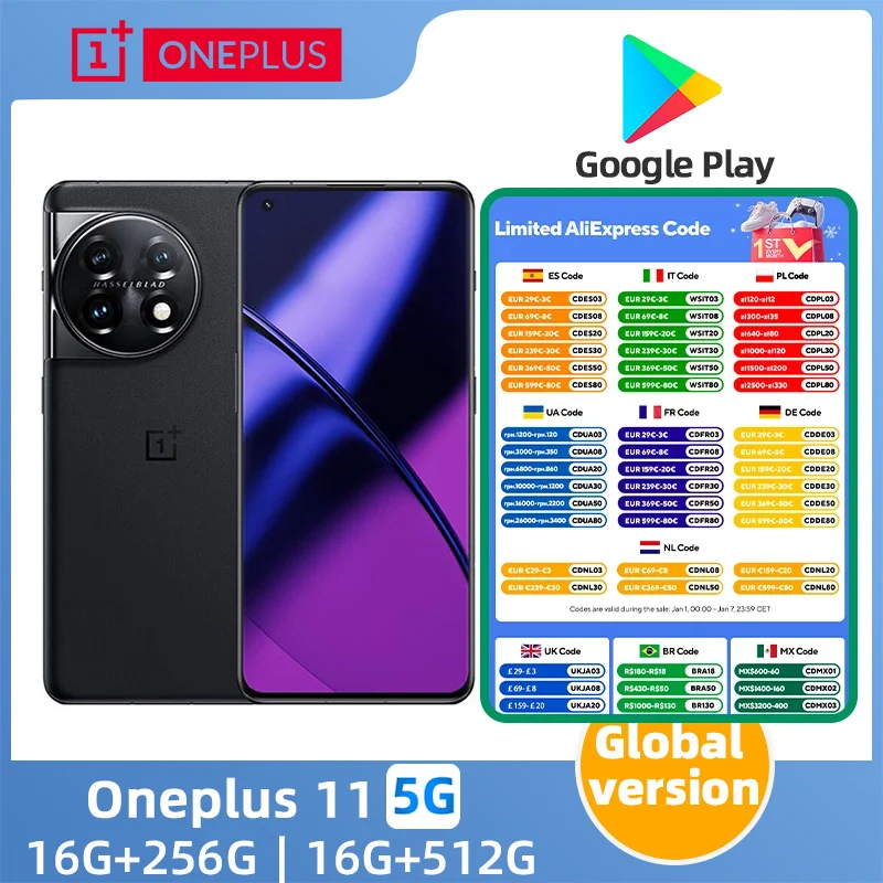 Oneplus 11 5G SmartPhone CPU Qualcomm Snapdragon 8Gen2 Battery capacity 5000mAh 50MP Camera original used phone