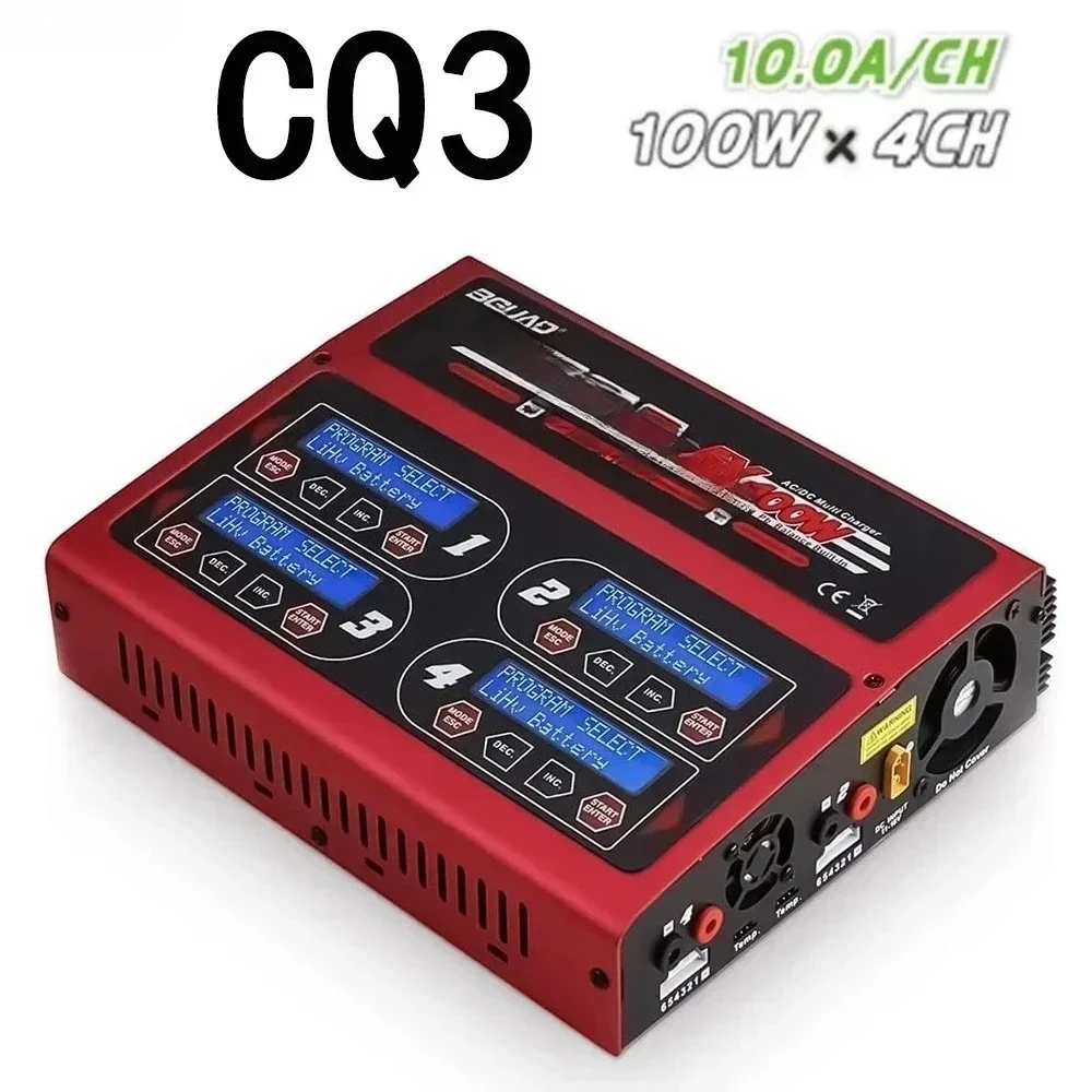 CQ3 100W 10A 1-6S AC100-240V DC11.0V-18.0V Balance Charger With JST_XH Adapter Board for LiPo LiFe NiMH NiCd Battery