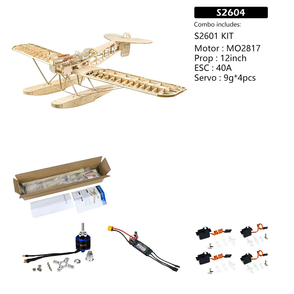 DW Hobby S26 Hansa-Brandenburg W.29 1,4M Balsa-Bausatz – 55 Zoll WWI Wasserflugzeug Lasergeschnittenes Holz-RC-Flugzeug – Detail 27
