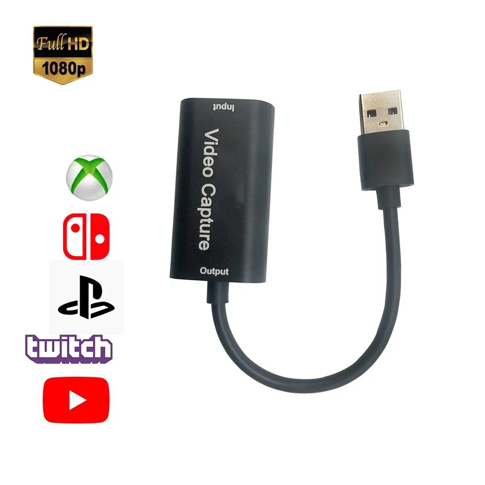 Mini HD 1080P HDMI-compatible To USB 2.0 Video Capture Card Game Recording Box for Computer Youtube OBS Etc. Live Streaming