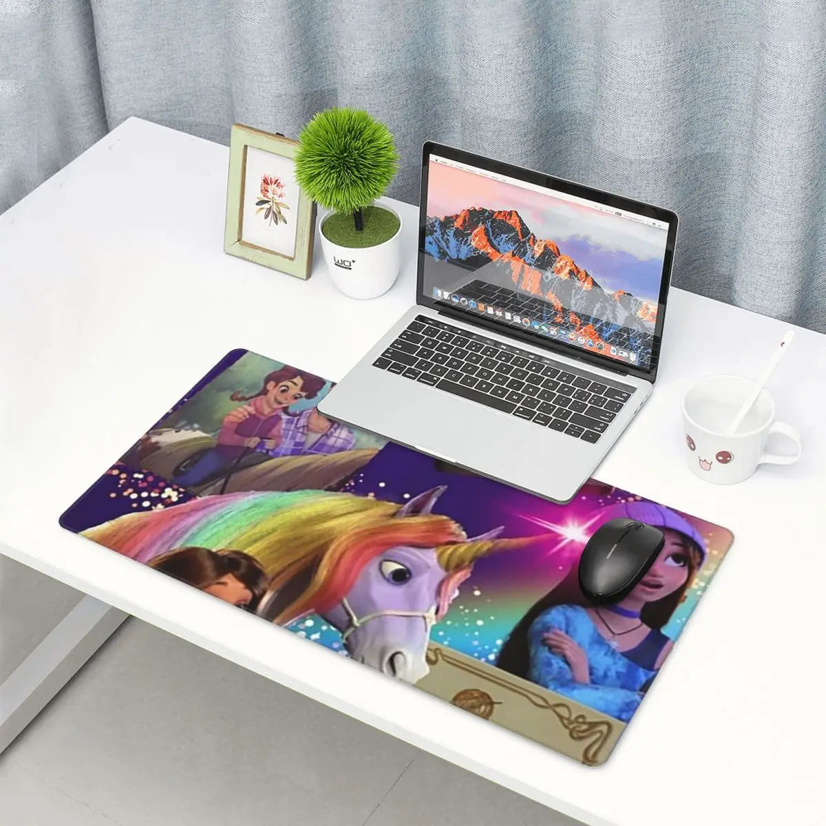 

Большой коврик для мыши Unicorn Academy: Анимационный дизайн для девочек, геймеров, ПК, ноутбуков, клавиатур, компьютерных игр, офисных аксессуаров, настольный коврик