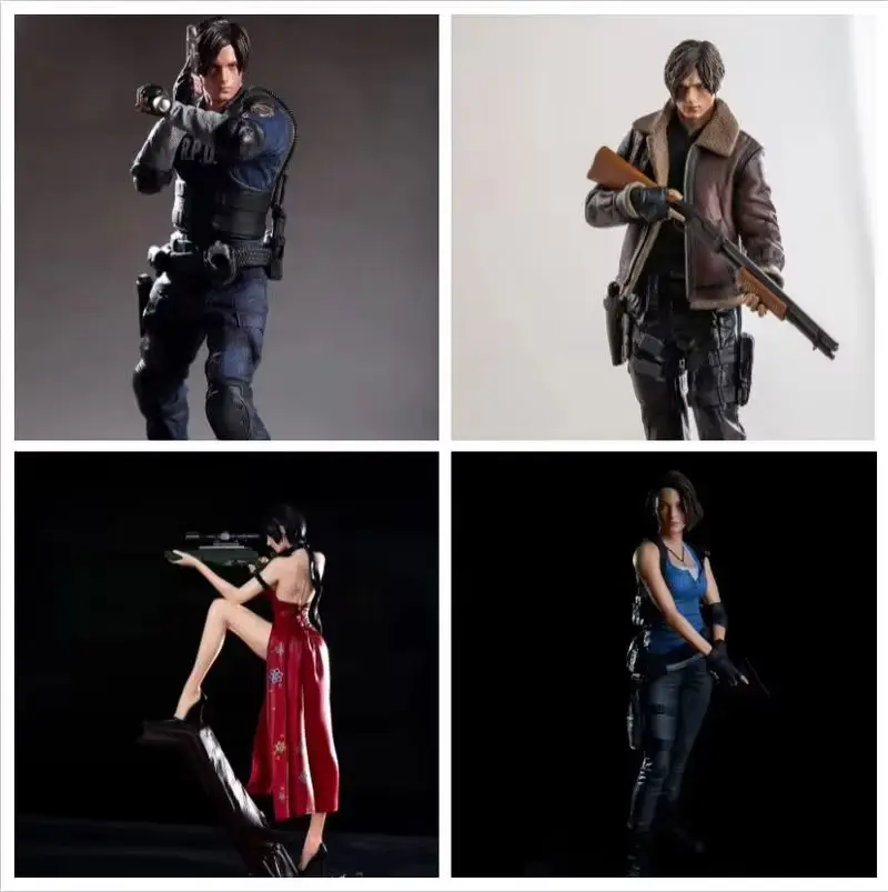 

In Stock New Leon Kennedy Jill Valentine Ada Wong Figure PVC Game Figurine Desktop Decor Collection Model Toy Gift For Fans