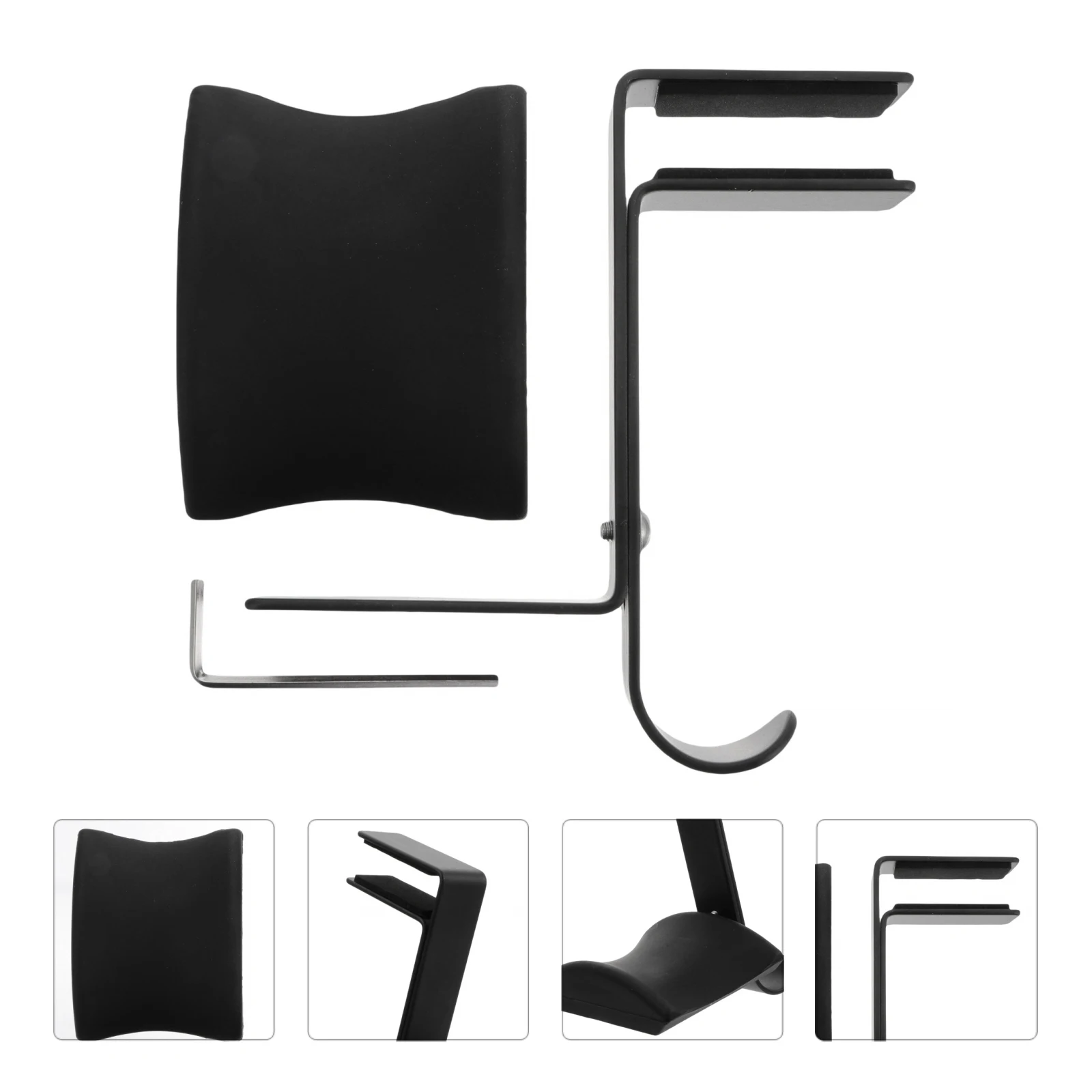 

Headphone Hanger Hook Holder Desk St Clamp for Earphone Headset Metal Stylish Functional Practical Under