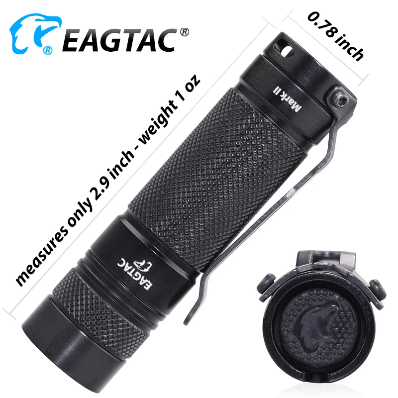 EAGTAC D25C RC MKII XML2 Luminus SFT40 SST20 4000K CRI95 Nichia519A CRI93 EDC Flashlight CR123A 16340 Battery Pockect Light