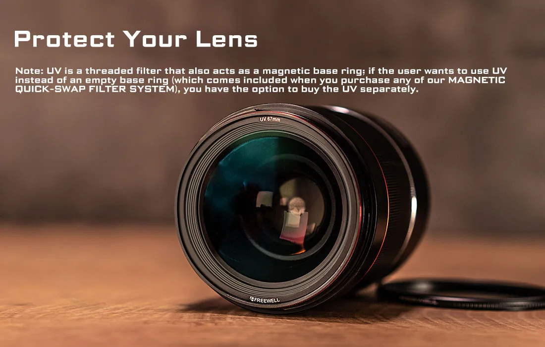 Freewell UV Protection (Ultraviolet) Filter for Camera Lenses