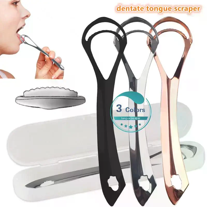 Stainless Steel Tongue Scraper Tongue Coating Cleaner Tongue Coating Brush Oral Tongue Cleaner Tool Fresh Breath