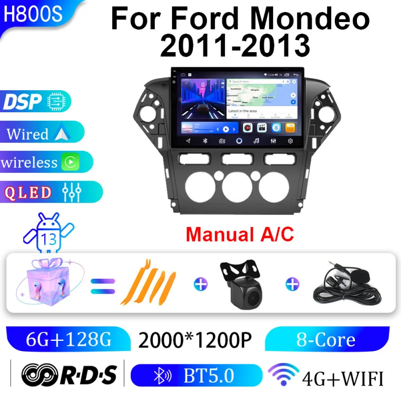 

For Ford Mondeo 11-13 Car Multimedia Player Android Car Player GPS WIFI Carplay 4G Car Radio Navigation Stereo Car Electronic