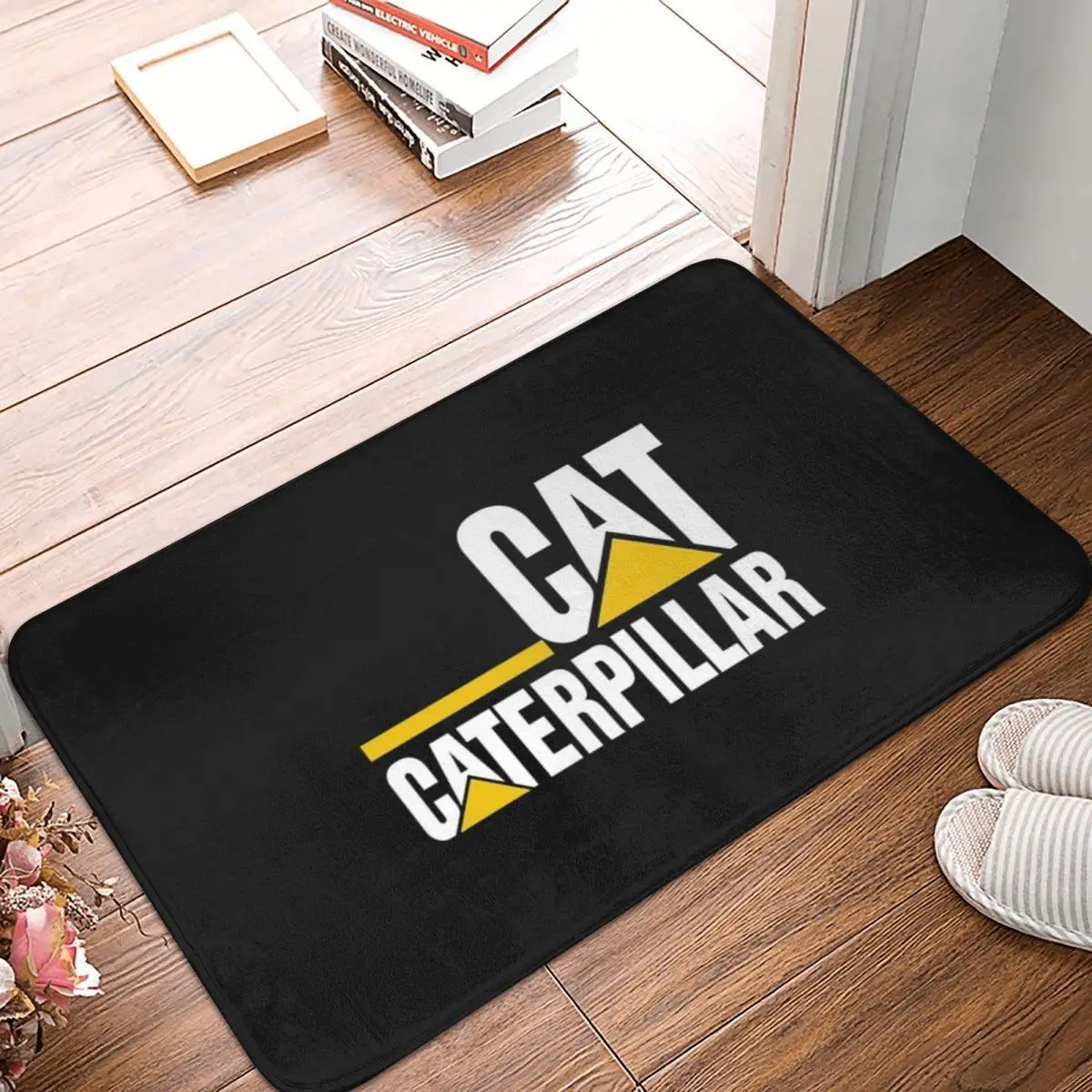 Cat-caterpillar Logo (1) Non-slip Doormat Floor Mat Water oil proof Carpet Rug for Kitchen Entrance Home Bedroom Footpad Mats