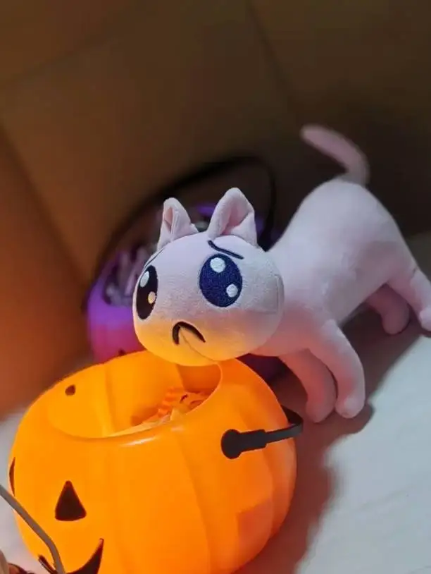 

Big-Eyed Cat Super Cute P Cat! Needy Girl Overdose Emojis Super Cut Angel Sauce Japanese Cute Pink Rain Doll Plush Toy