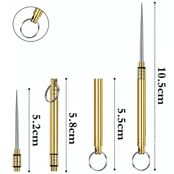 Outdoor Pocket Toothpick Titanium EDC Portable Mini Toothpick Fruit Fork Camping Tool Toothpick Tube Is More Durable Than Floss image 4