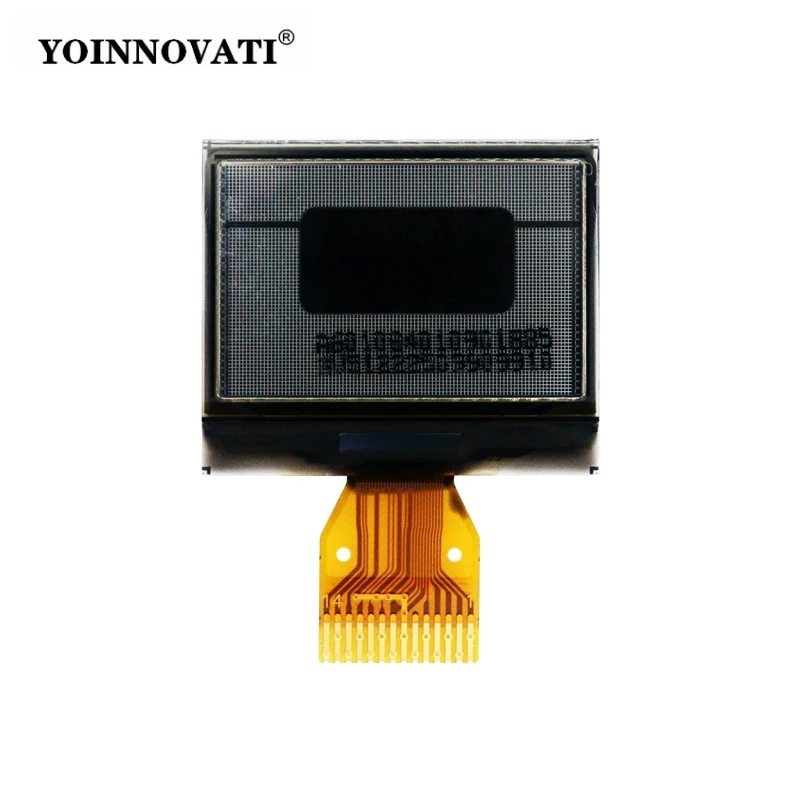0.91 Inch OLED Display Module, SSD1306, 96*64 Resolution, Small Blue/White Dual-Color Screen, Bare Panel with 14-Pin Solder Pads