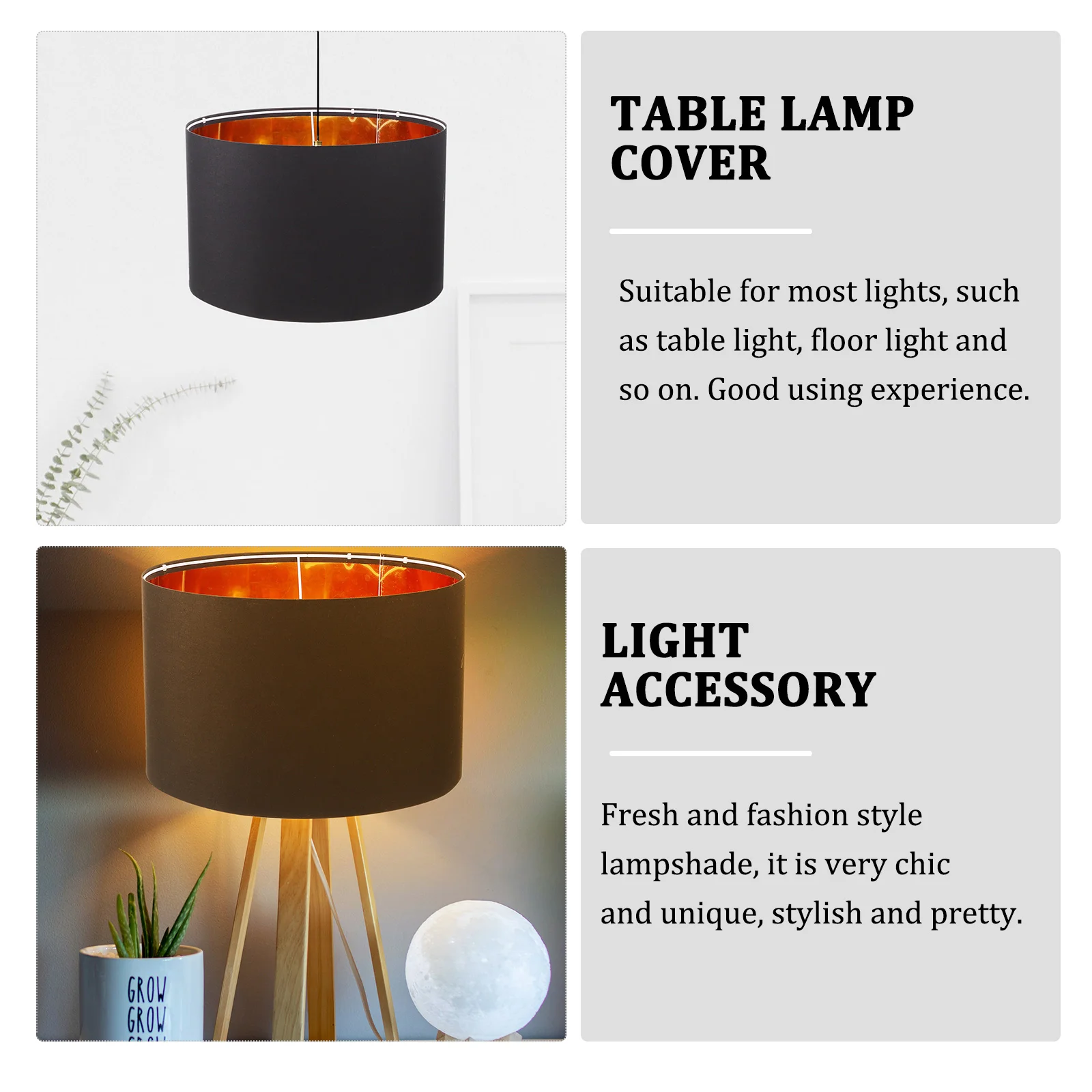 Cloth Lampshade Medium Light Dome Black Floor Lampshades Wall Table Cover Small