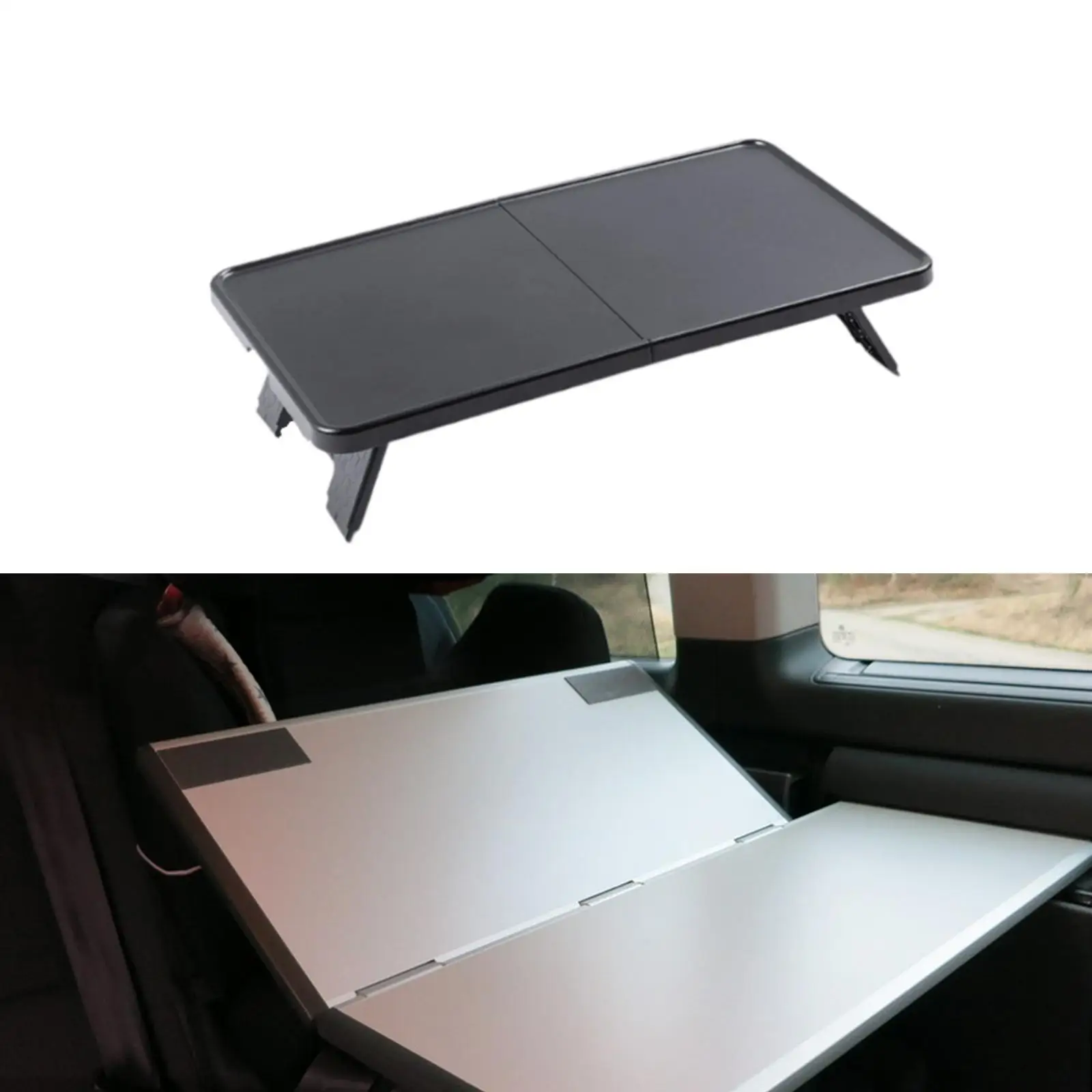 Foldable Car Eating Food Tray Table Storage Dining Table Road Trips Nonslip