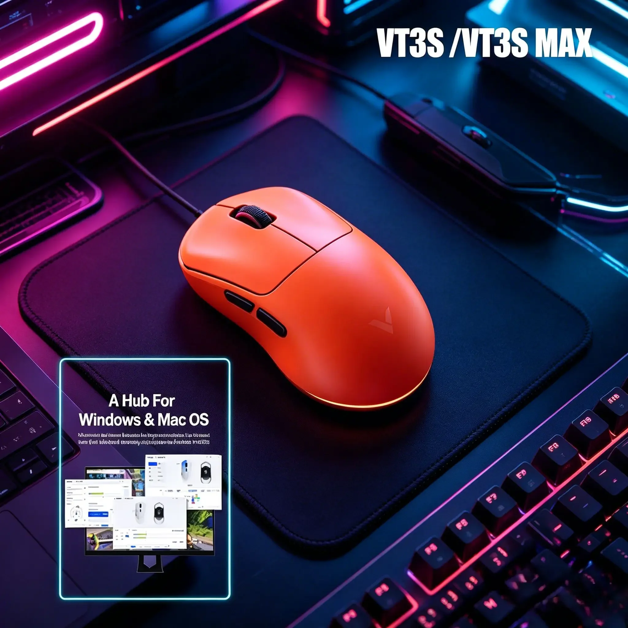 souris-de-jeu-rapoo-vt3s-vt3s-max-gen‑2-veritable-taux-de-polling-8k-ultra-legere-de-49-g-autonomie-de-la-batterie-en-veille-de-750-heures