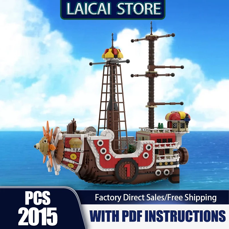 

Популярная серия фильмов Moc, строительные кирпичи, модель солнечной пиратской лодки, технология, модульные блоки, подарки, рождественские наборы DlY, сборка