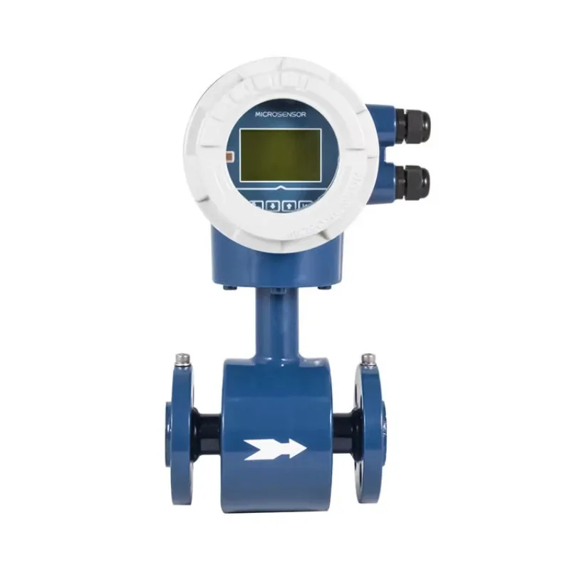Smart High Precision Electromagnetic Flowmeter Display Stainless Steel +/-0.2% Accuracy For Water Irrigation Sewage Flow