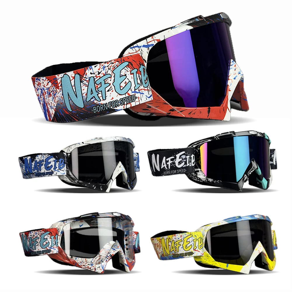 

Newest Motorcycle Goggles For Men Motocross Sunglasses Safety Protective MX Night Vision Helmet Goggles vintage Driving Glasses