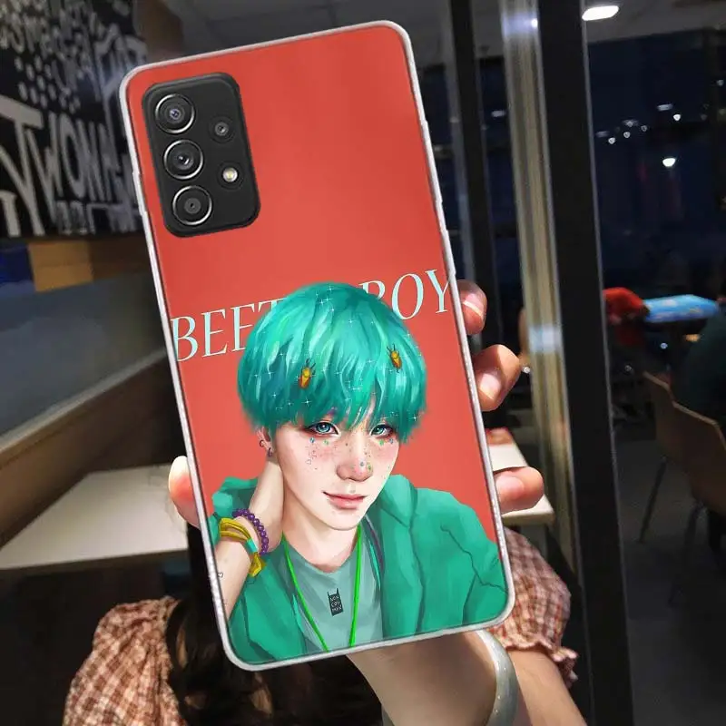 Suga K Pop Min Yoongi K Pop Novelty Phone Case For Galaxy Samsung A02S A03S A04S A05S S8 A15 A25 A35 A55 A9 A8 A7 A6 J8 J6 J4 Pl