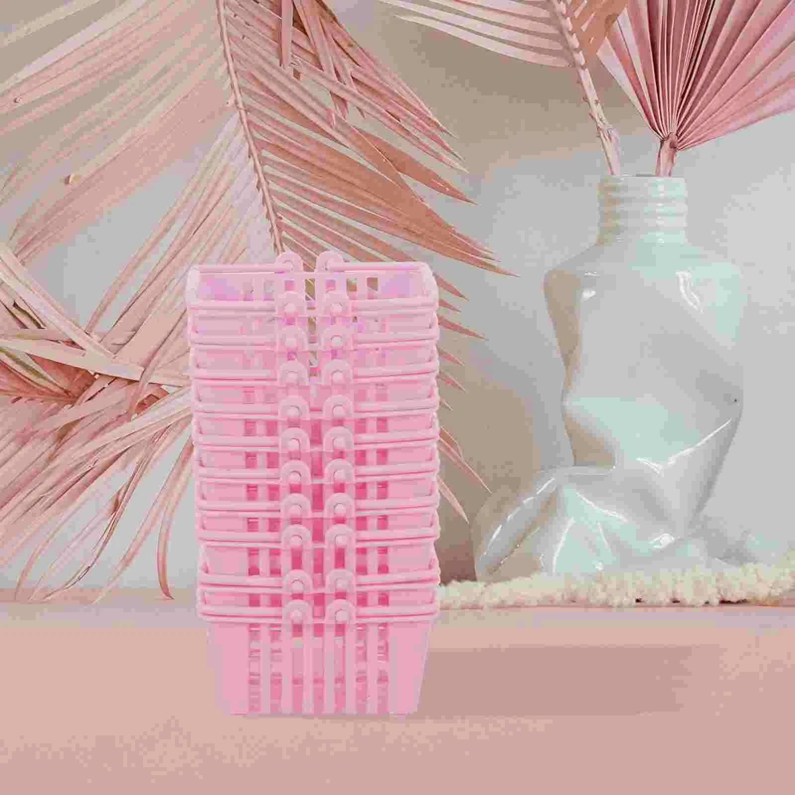 

10 Pcs Dollhouse Mini Shopping Basket Handle Safe Plastic Kids Toys Excellent Craftsmanship Mini House Accessories Storage