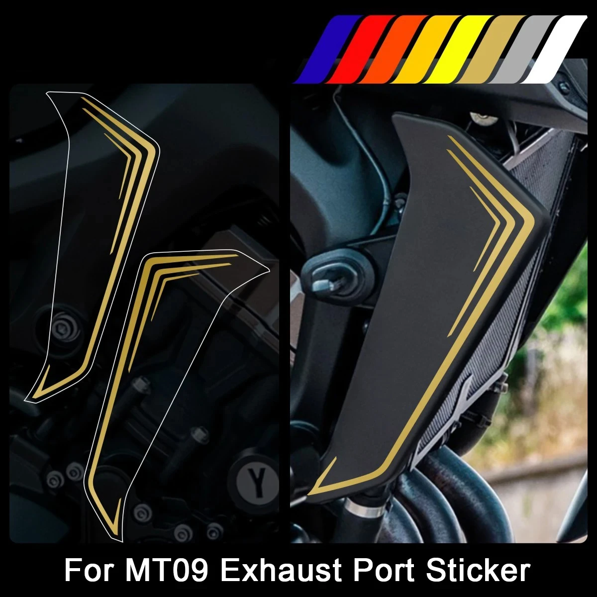 

AnoleStix Reflective Motorcycle Stickers Radiator Side Cover Decals Set For YAMAHA MT09 MT-09 SP 2017 2018 2019 2020