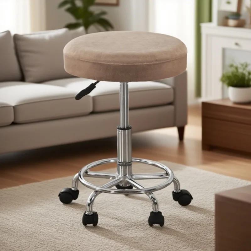 1/4PCS Premium Velvet Elastic Slipcover Set for Round Bar Swivel Chairs 30-40cm Coffee Shop Home Decor Removable Stool Cover