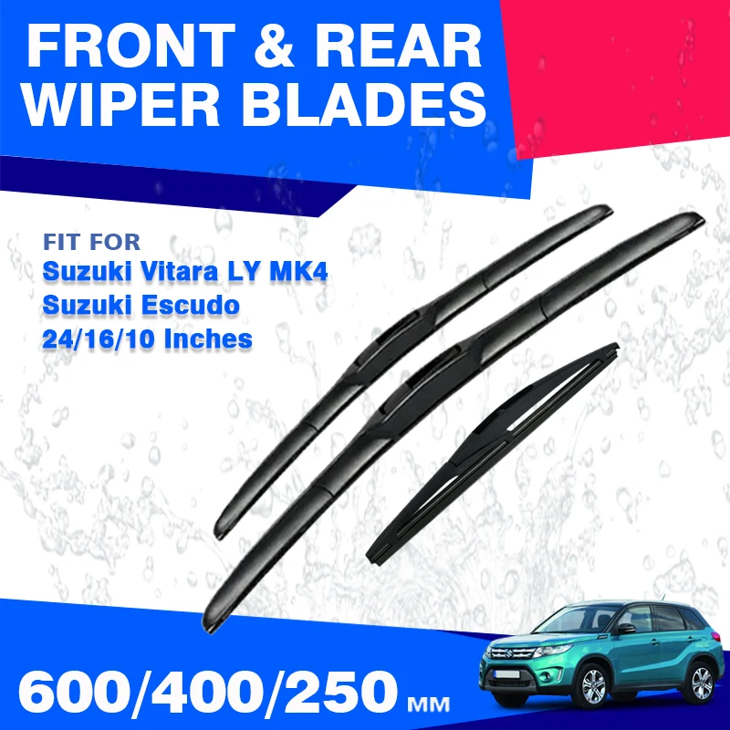 Front Rear Wiper Blades For Suzuki Vitara Escudo LY MK4 2015 - 2023 Hybrid  SX4 S Cross Windshield Windscreen Window 24\