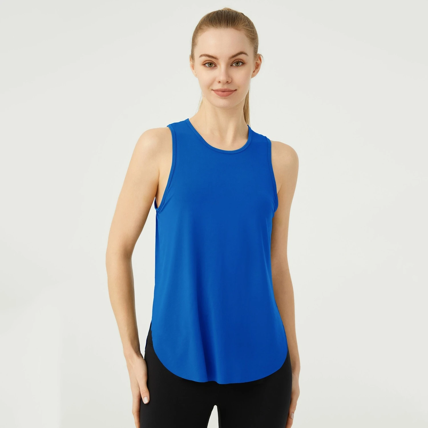 New Summer Sleeveless Yoga T-Shirt Women Loose Fitness Running Tank Top Breathable Quick Dry Gym Vest Female Workout Sport Shirt image 3