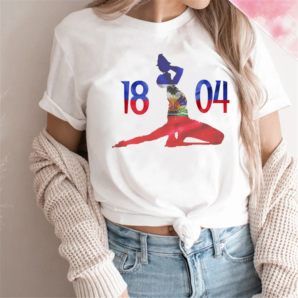 

Haiti Tee women manga top female graphic comic Japanese clothing