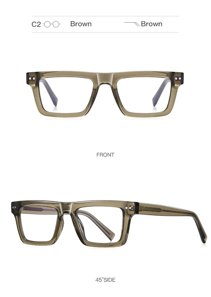 Transparenter schwarzer Rahmen, quadratische Kurzsichtigkeitsbrille für Männer, Lichtblocker, verschreibungspflichtige Studentenbrille, 0 -0,5 -0,75 bis -6,0 – Detail 13