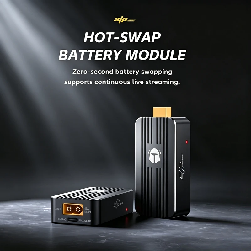 STP Zero Cutoff Hot Swap Module XT60 Type-C Dual Input 12V Output Power Source for FPV Quad Long Live Broadcast