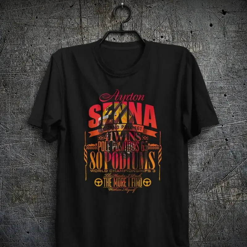 Ayrton Senna T Shirt 41 Wins Grand Prix 65 Pole Positions World Championships 3
