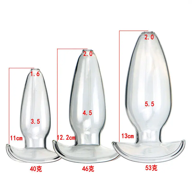 Butt Plug Sex Toys Crystal Glass Hollow Smooth Anal Plugs for Woman Man Gay Clearn Enema Washer Adult Sexy Products Erotic Goods