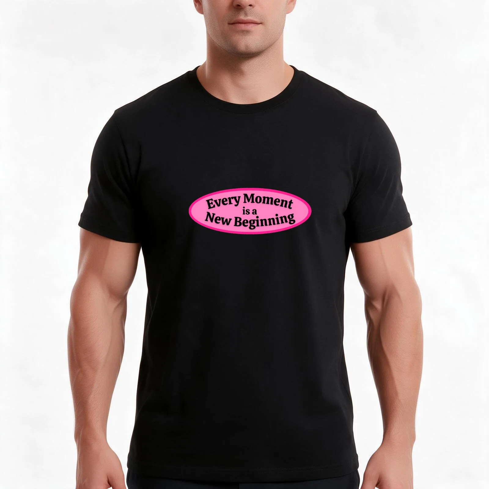 Every Moment Is A New Beginning No.1 T-Shirt, Summer Casual Cotton Tee, Oversized Streetwear Tops, Vintage Graphic Print