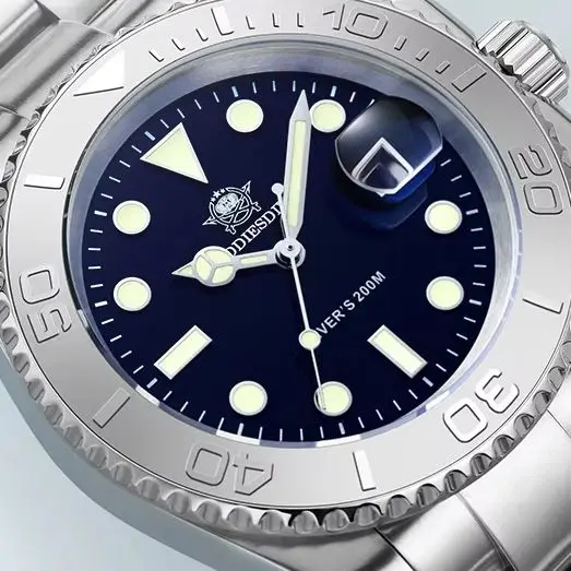 ADDIESDIVE Waterproof Men's Watch Classics Stainless Steel Bezel BGW9 Super Luminous Quartz Watches 200m  Diving Reloj Hombre