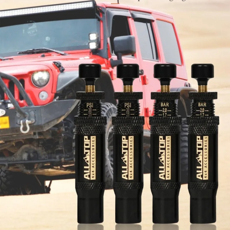 Off-Road Tire Deflator Kit Automatic Quick Pressure Reducing Valve Desert Sand Play Car Tire Deflator Adjustable Tire Deflator