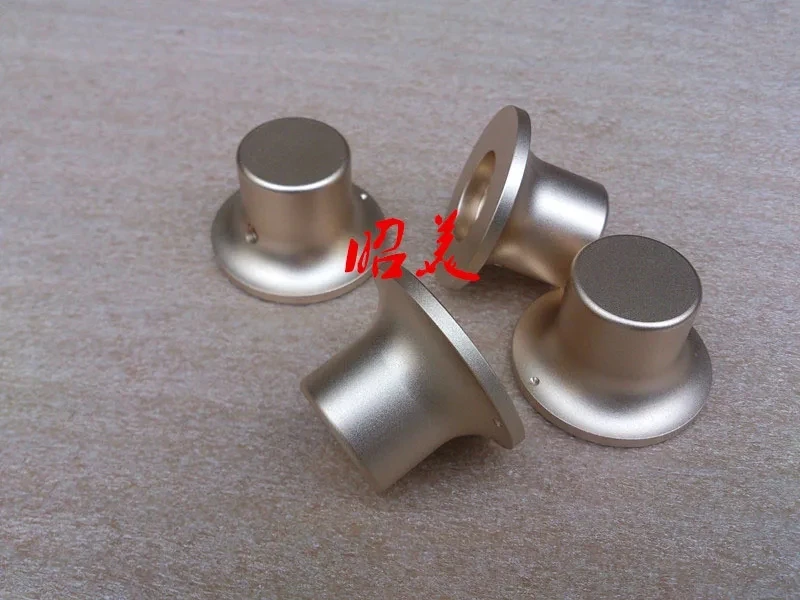 1 Uds 40*24*26mm potenciómetro de volumen amplificador perilla de aluminio sombrero de paja plata mate/negro/dorado (opcional)
