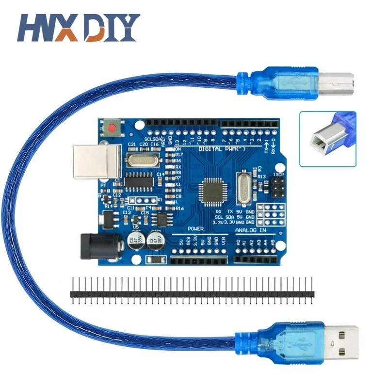UNO R3 CH340G MEGA328P Chip UNO R3 with USB CABLE ATMEGA328P-AU Development Board 16Mhz for Arduino
