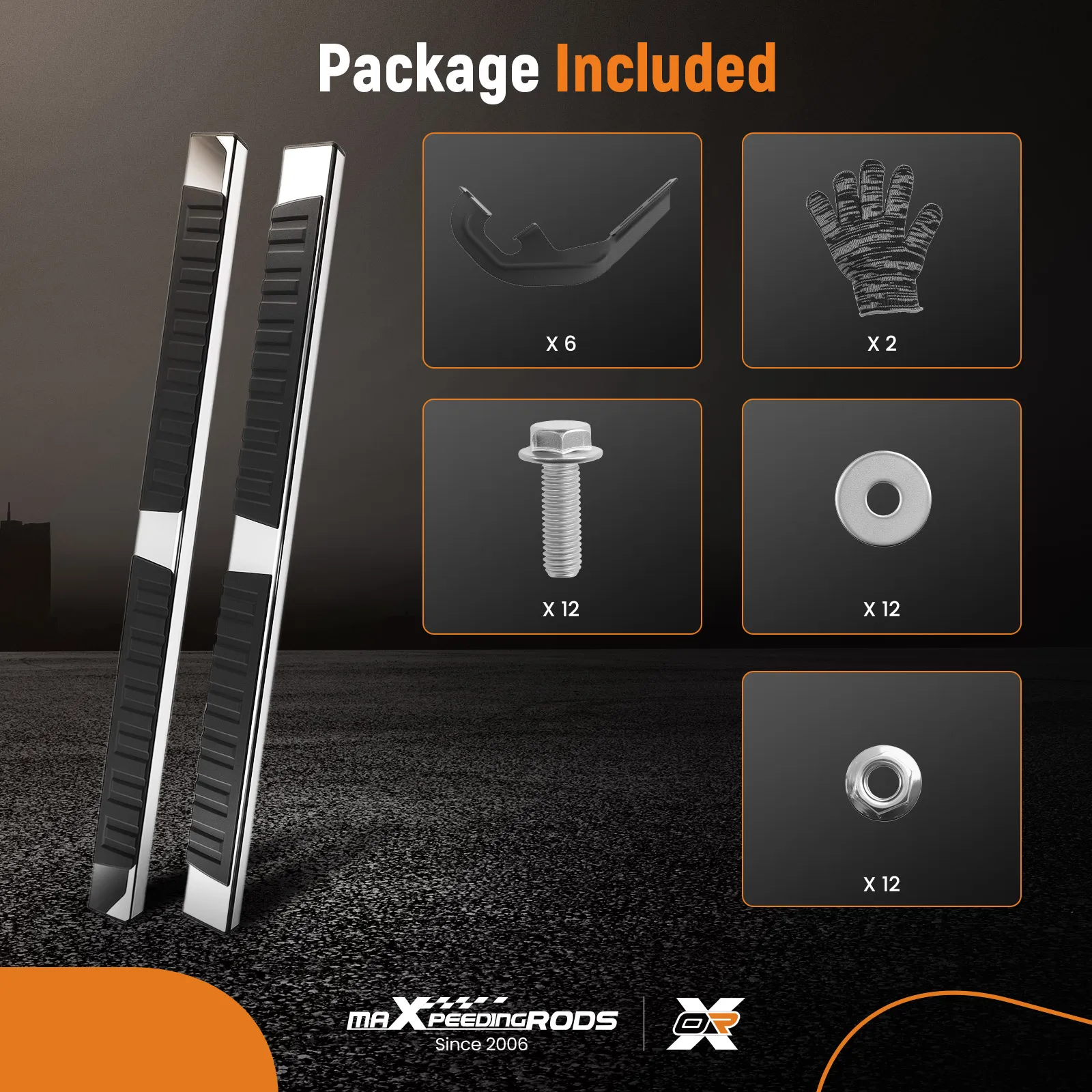 

Усиленные боковые подножки для Chevrolet Silverado GMC Sierra 1500-3500 HD 19-26 Crew Cab